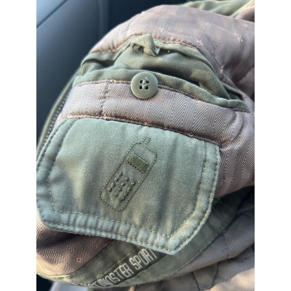 Vtg Westminster Sport Quilted Field Chore Jacket Olive Green Men 48 EU Insulated - Picture 3 of 16